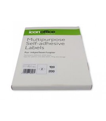 Icon A4 Adhesive Label 2 labels per page (210 x 148 mm) - 100 sheets