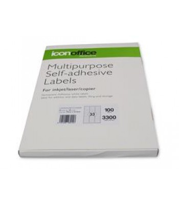 Icon A4 Adhesive Label 33 labels per page (70 x 25.4 mm) - 100 sheets