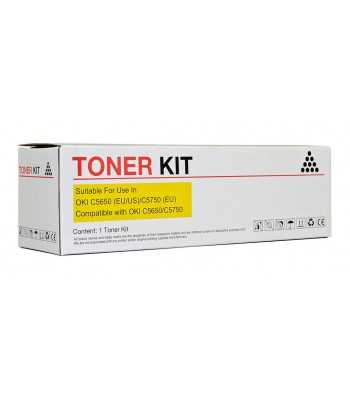 Icon Compatible OKI C5650/C5750 Yellow Toner Cartridge - 6,000 pages