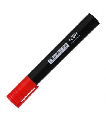 Icon Permanent Marker Bullet Tip Red - Box 12