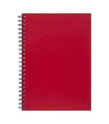Icon Spiral Notebook A4 Hard Cover Red 200 page - Pack 3