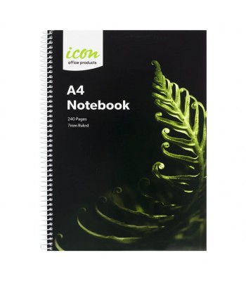 Icon Spiral Notebook A4 Soft cover 240 page - Pack 3