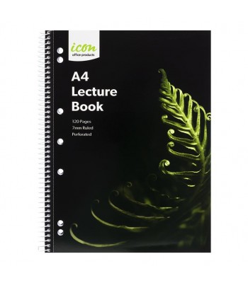 Icon Spiral Lecture Notebook A4 Soft cover 120 Page - Pack 3