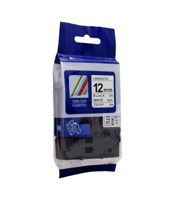 Icon Compatible Brother TZ Tape 12mm Black on White (Tze231)