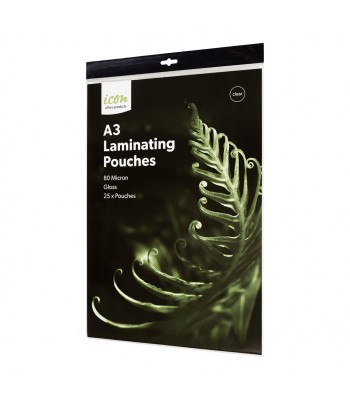 Icon Laminating Pouches A3 Gloss 80mic Pack 25