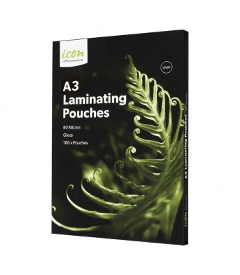 Icon Laminating Pouches A3 Gloss 80mic Pack 100