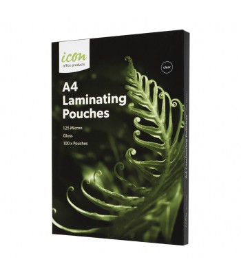 Icon Laminating Pouches A4 Gloss 125mic Pack 100