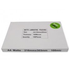 Icon Laminating Pouches A4 Matte 100mic Pack 100
