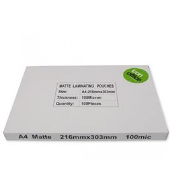 Icon Laminating Pouches A4 Matte 100mic Pack 100 