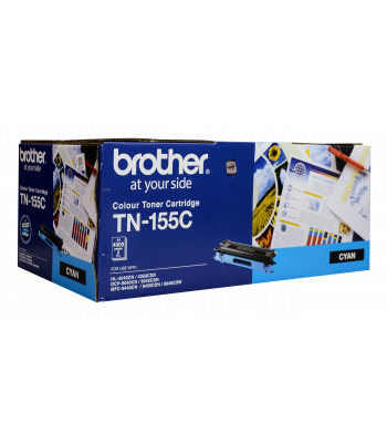 Brother Genuine TN155C Cyan Toner Cartridge - High Yield - 4,000 pages