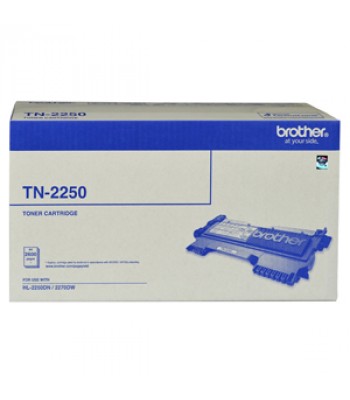 Brother Genuine TN2250 Black High Yield Toner Cartridge - 2,600 pages