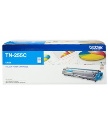 Brother Genuine TN255C Cyan High Yield Toner Cartridge - 2,200 pages