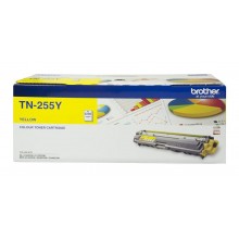 Brother Genuine TN255Y Yellow High Yield Toner Cartridge - 2,200 pages