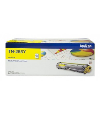 Brother Genuine TN255Y Yellow High Yield Toner Cartridge - 2,200 pages
