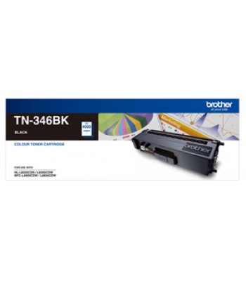 Brother Genuine TN346BK Black High Yield Toner Cartridge - 4,000 pages