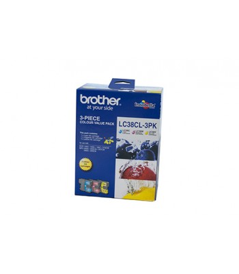 Brother Genuine LC38CL3PK C/M/Y Colour Pack - 260 pages each 