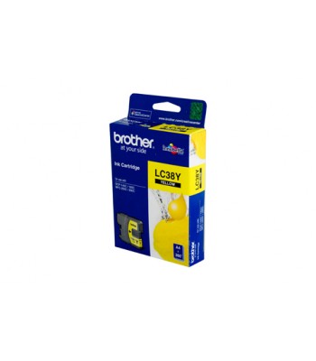 Brother Genuine LC38Y Yellow Ink Cartridge - 260 pages