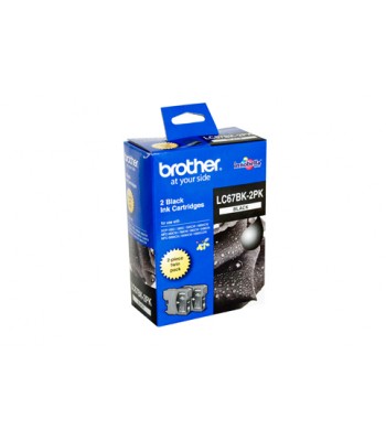 Brother Genuine LC67BK Black Ink Cartridge Twin pack - 450 pages each