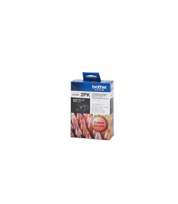 Brother Genuine LC73BK Black Ink Cartridge Twin Pack - 600 pages each 