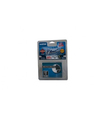 Brother Genuine 9mm White Text on Black Tape - 8 metres