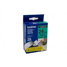 Brother Genuine 24mm Black Text on Green Tape - 8 metres (TZe751)
