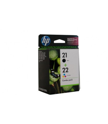 HP Genuine No.21 and No.22 Combo Pack (CC630AA) - 185 pages black and 170 pages colour