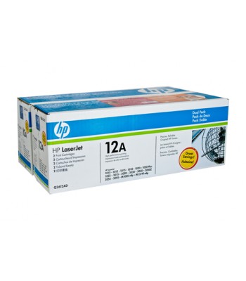 Genuine HP No.12A Toner Cartridge (Q2612A) - Dual Pack - 2,000 pages each