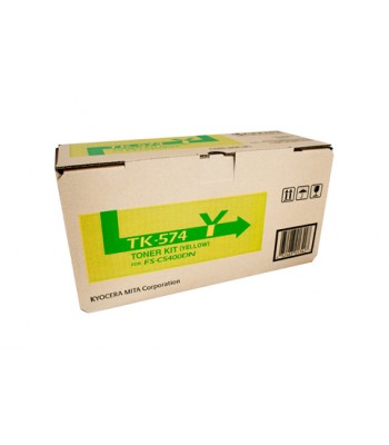 Kyocera Genuine TK574Y Yellow Toner Cartridge (TK-574Y) - 12,000 pages