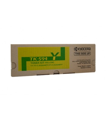 Kyocera Genuine TK594Y Yellow Toner Cartridge (TK-594Y) - 5,000 pages