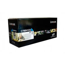 Genuine Lexmark C780H1CG High Yield Cyan Prebate Toner Cartridge - 10,000 pages