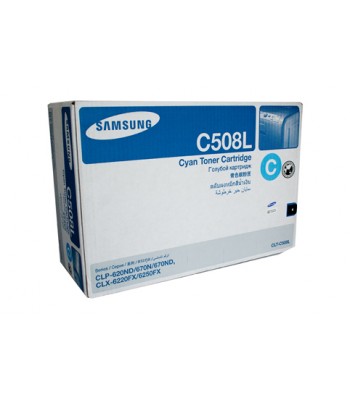 Genuine Samsung CLT-C508L Cyan Toner Cartridge - 4,000 pages